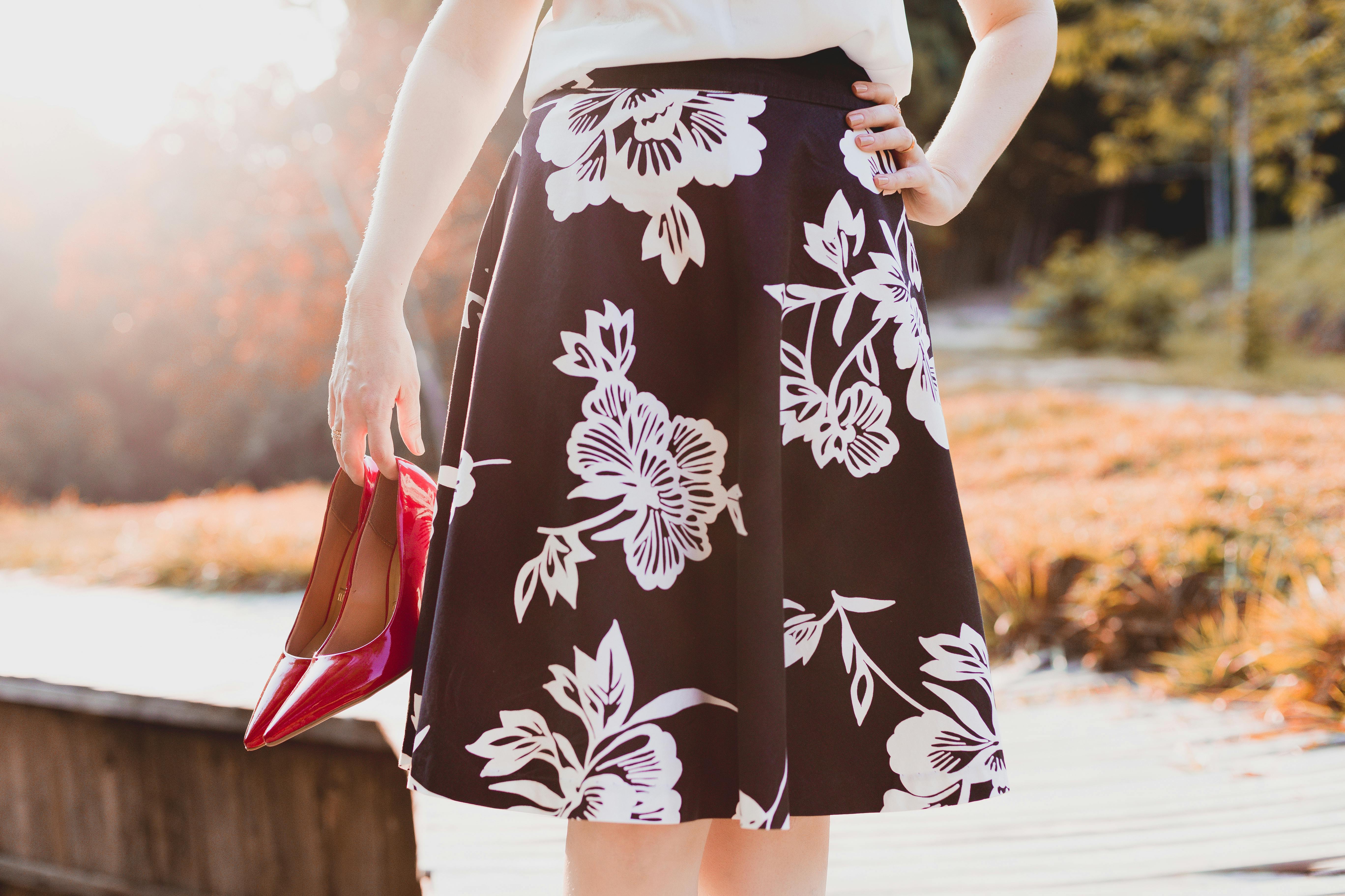 Fashion model showcasing elegant feminine clothing